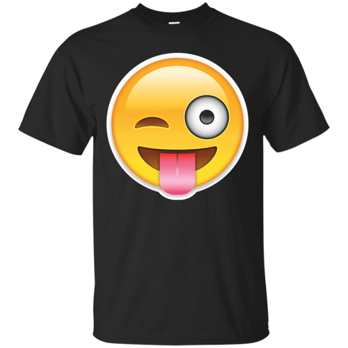 FACE-WITH-STUCK-OUT-TONGUE-AND-WINKING-EYE-Emoji-T-Shirt