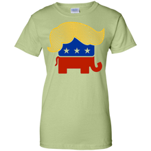 Donald-Trump's-hair-on-iconographic-elephant-t-shirt-design