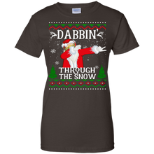 Cute-Dabbing-Through-The-Snow-Funny-Santa-Christmas-T-Shirt