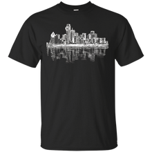 Dallas-Texas-Big-D-Skyline-Panorama-Drawing-T-Shirt