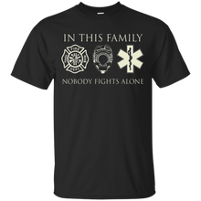 Firefighter-Police-In-this-Family-No-One-Fights-Alone-Tshirt