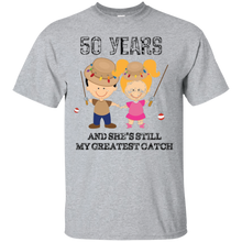 Funny-50th-Anniversary-Mens-Gift-Greatest-Catch-T-shirt