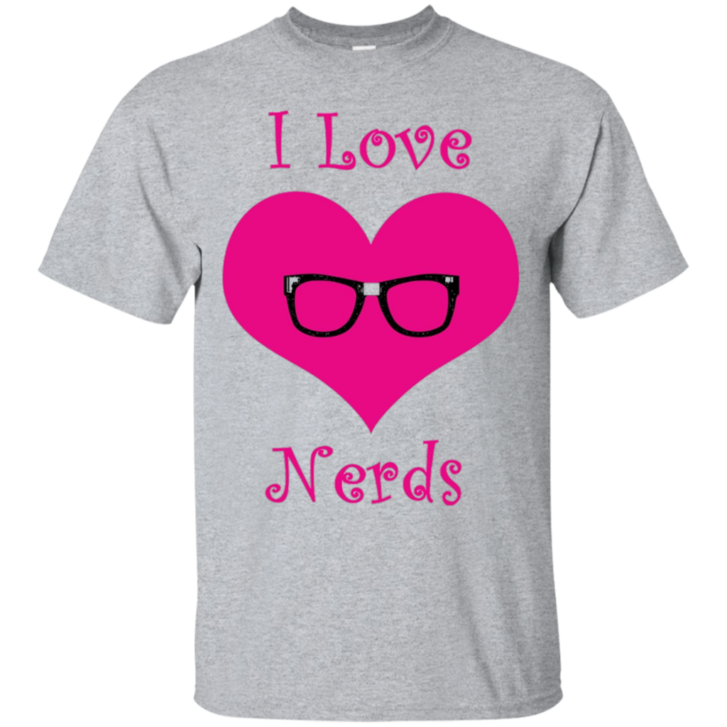 Girly-I-love-Nerds-pink-heart-T-Shirt