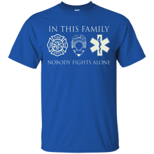 Firefighter-Police-In-this-Family-No-One-Fights-Alone-Tshirt