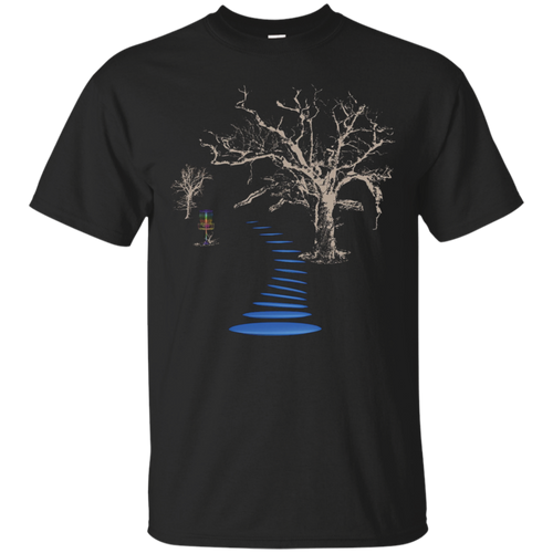 Disc-Golf-Into-The-Woods-Frisbee-Golf-T-Shirt