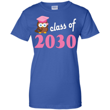 Class-Of-2030-T-shirt-Kids-Back-To-School-Girls-Owl-Tee