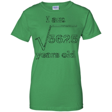 I-Am-75-Years-Old-Square-Root-Funny-75th-Birthday-T-Shirt