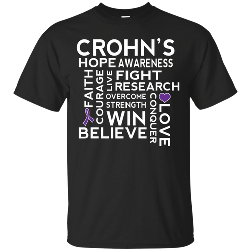 Crohn's-Disease-Awareness-T-shirt-Purple-Ribbon-Walk-Tee
