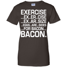 Exercise-Eggs-Are-Sides-For-Bacon-T-Shirt-Funny-Tee
