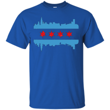 Flag-T-Shirts---Chicago-Flag-Skyline-Design-Tee