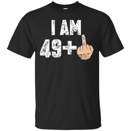 I-Am-49-+-Middle-Finger-Funny-50th-Birthday-T-Shirt