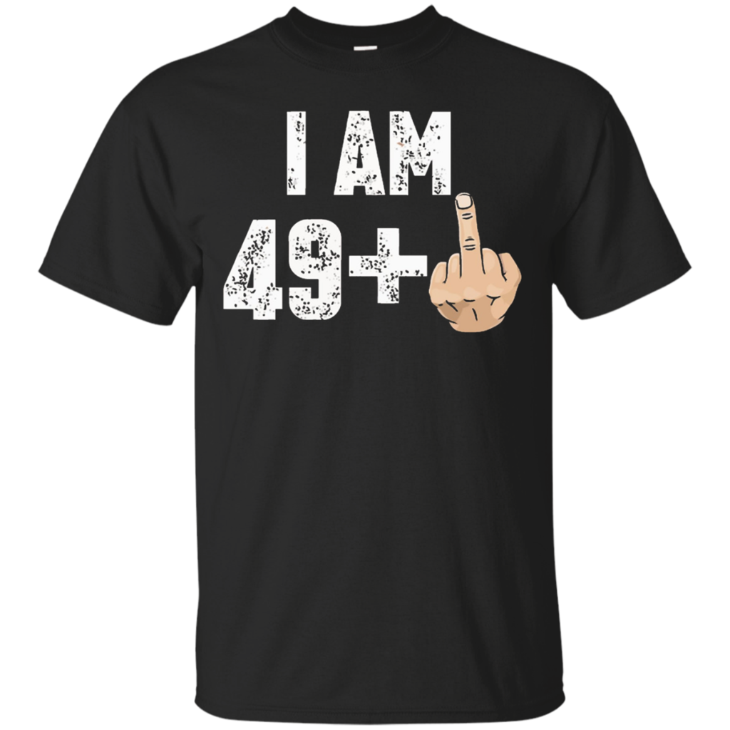 I-Am-49-+-Middle-Finger-Funny-50th-Birthday-T-Shirt