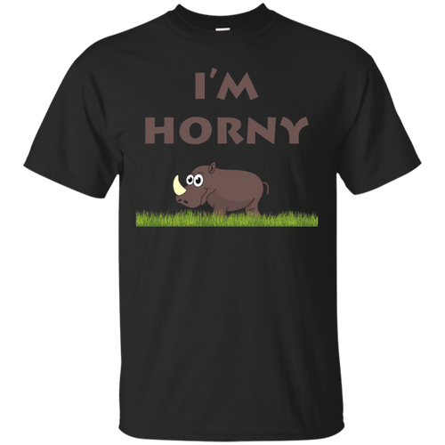 Cool-Design-I'm-Horny---Funny-Rhino-Shirt