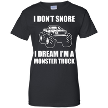 Funny-Monster-Truck-T-Shirt-I-Don't-Snore-Gift-Tee
