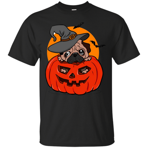 Halloween-pug-dog-Tee-shirt