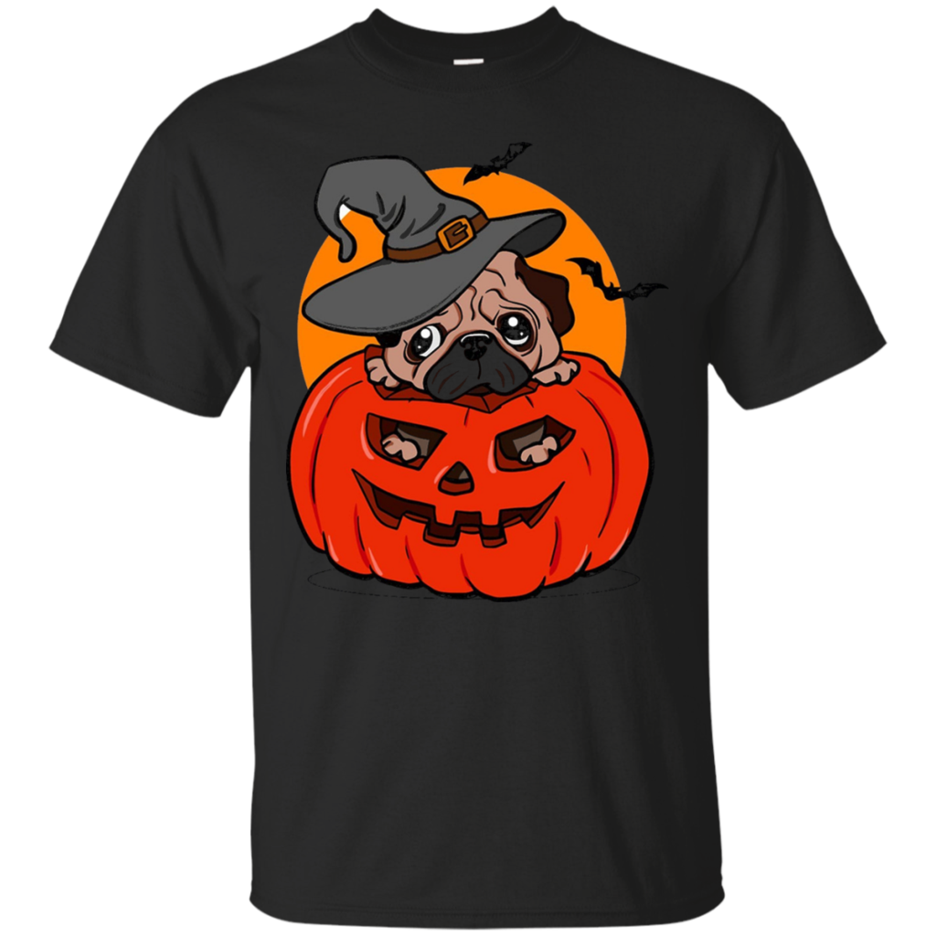 Halloween-pug-dog-Tee-shirt