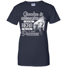 Grandpa-_-Granddaughter---He-Is-Her-Hero-Tshirt