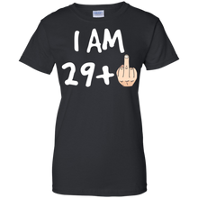 I-Am-29-Plus-Middle-Finger---Funny-30th-Birthday-Shirt