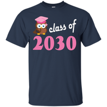Class-Of-2030-T-shirt-Kids-Back-To-School-Girls-Owl-Tee