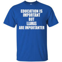 Funny-Llama-T-Shirt-Education-Is-Importanter