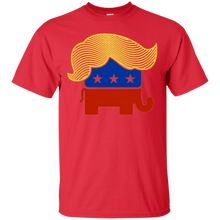 Donald-Trump's-hair-on-iconographic-elephant-t-shirt-design