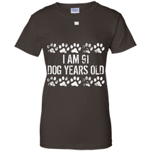 I-Am-91-Dog-Years-Old-Funny-13th-Birthday-T-Shirt