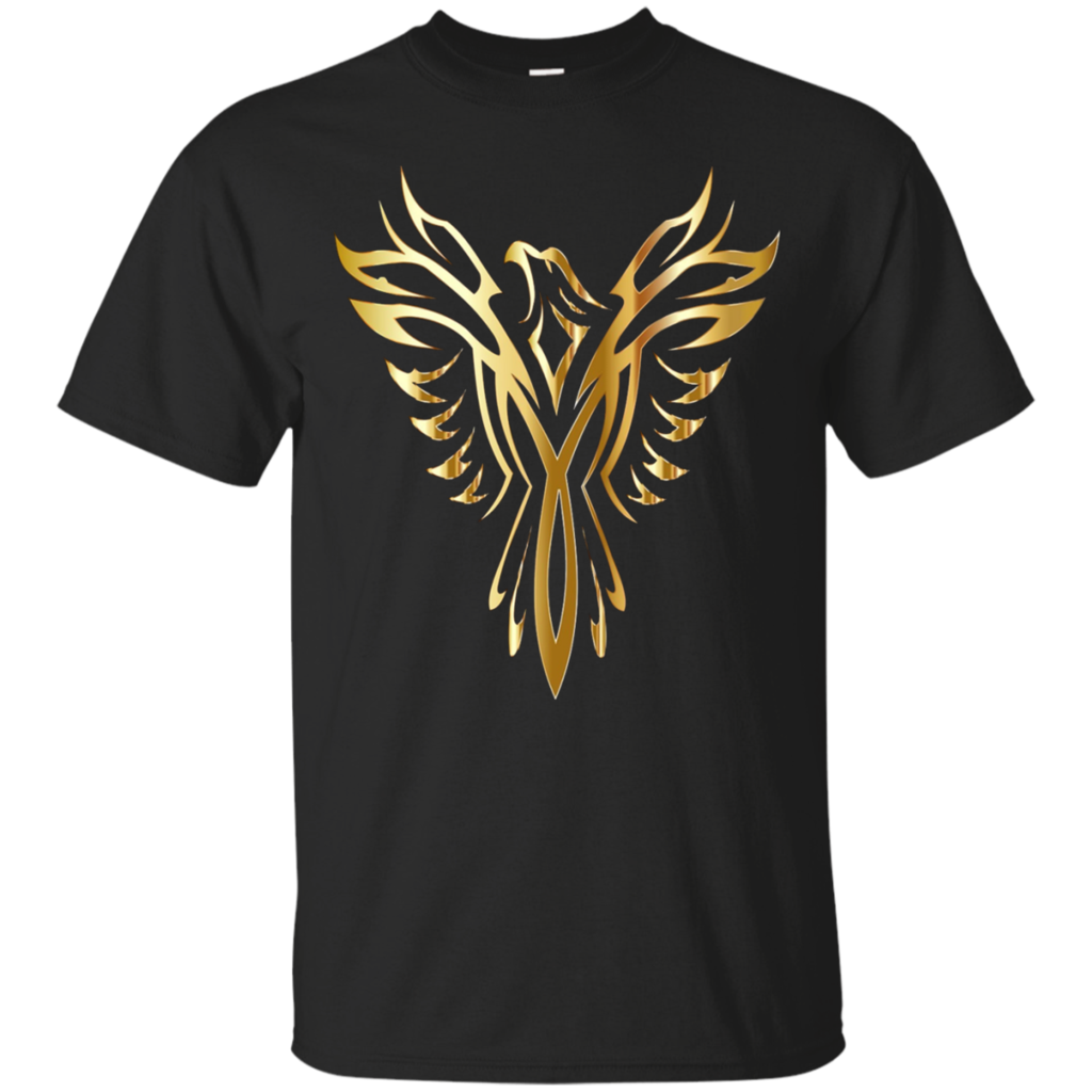 Gold-Phoenix-Mythical-Legendary-Bird-Graphic-Tee-Shirt