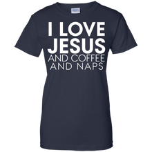 Funny---I-love-Jesus-and-coffee-and-naps---t-shirts