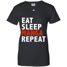 Funny-Eat-Sleep-Manga-Repeat-T-shirt-Comic-Books
