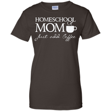 Homeschool-Mom---Just-add-coffee---Funny-Home-School-T-shirt
