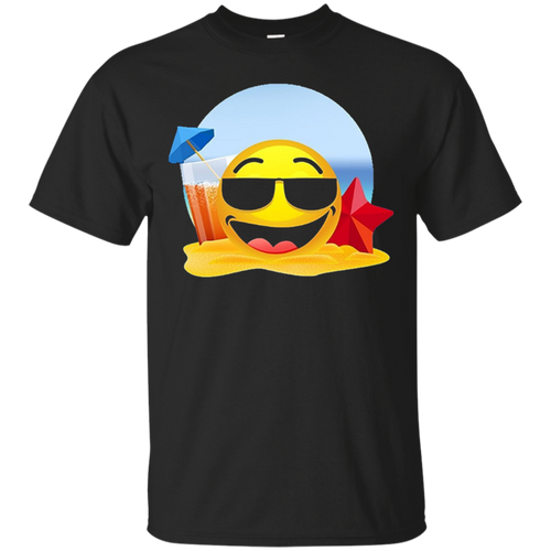 Cool-shades-Emoji-on-beach-t-shirt-sunglasses-emoji