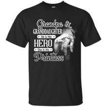 Grandpa-_-Granddaughter---He-Is-Her-Hero-Tshirt