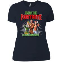 Twas The Fortnite Before Christmas Shirt Ladies' Boyfriend Shirt