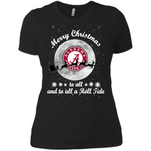 Merry Christmas Alabama to all and to all a Roll Tide shirt Ladies' Boyfriend Shirt