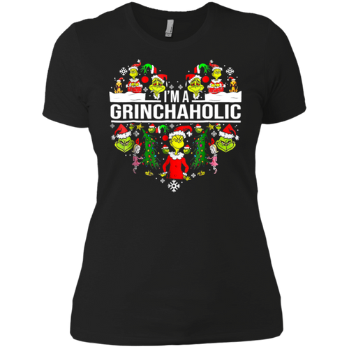 I'm Grinchaholic Shirt Funny Gift Christmas Ladies' Boyfriend Shirt