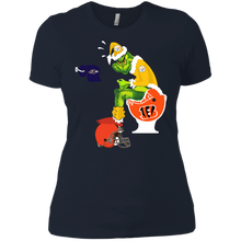 Pittsburgh Steelers Santa Grinch toilet Shirt Ladies' Boyfriend Shirt