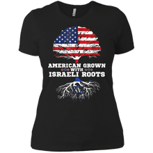 Israeli American Shirt American Grown With Israel Roots Ladies' Boyfriend Shirt