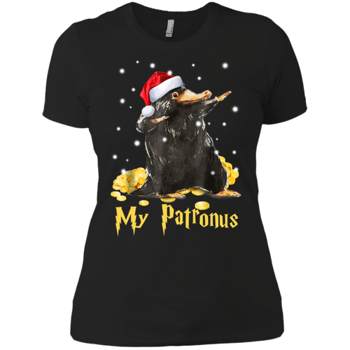 Funny Dabbing Nifflers Christmas Shirt Ladies' Boyfriend Shirt