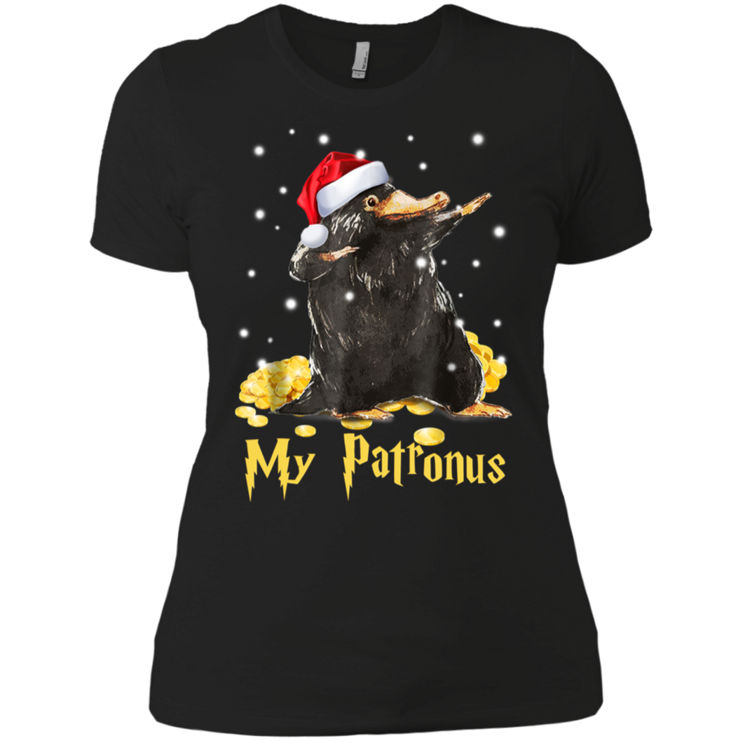 Funny Dabbing Nifflers Christmas Shirt Ladies' Boyfriend Shirt