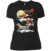 Horse Christmas Funny Shirt Ladies' Boyfriend Shirt