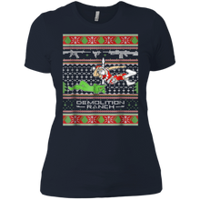 Demolition Funny Ugly Christmas Holiday Ladies' Boyfriend Shirt