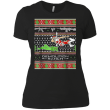 Demolition Funny Ugly Christmas Holiday Ladies' Boyfriend Shirt