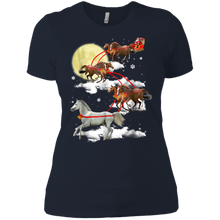 Horse Christmas Funny Shirt Ladies' Boyfriend Shirt