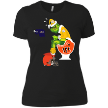 Pittsburgh Steelers Santa Grinch toilet Shirt Ladies' Boyfriend Shirt
