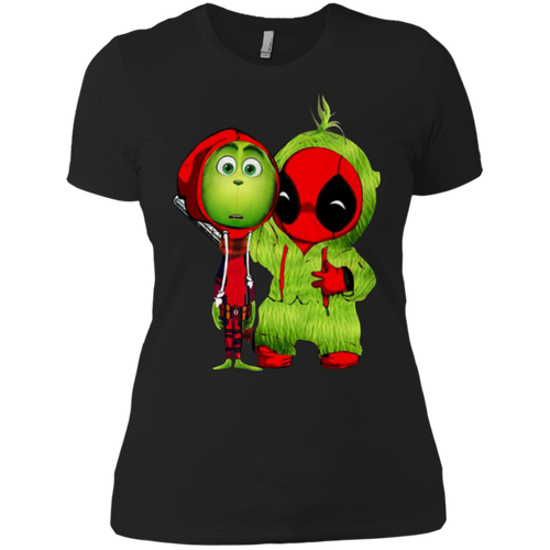 Deadpool And Grinch Christmas Funny Shirt Ladies' Boyfriend Shirt