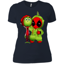 Deadpool And Grinch Christmas Funny Shirt Ladies' Boyfriend Shirt